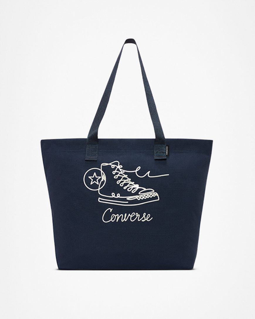 Genti Dama Converse Panza Sneaker Grafice Tote Bleumarin | RO RVJXK263